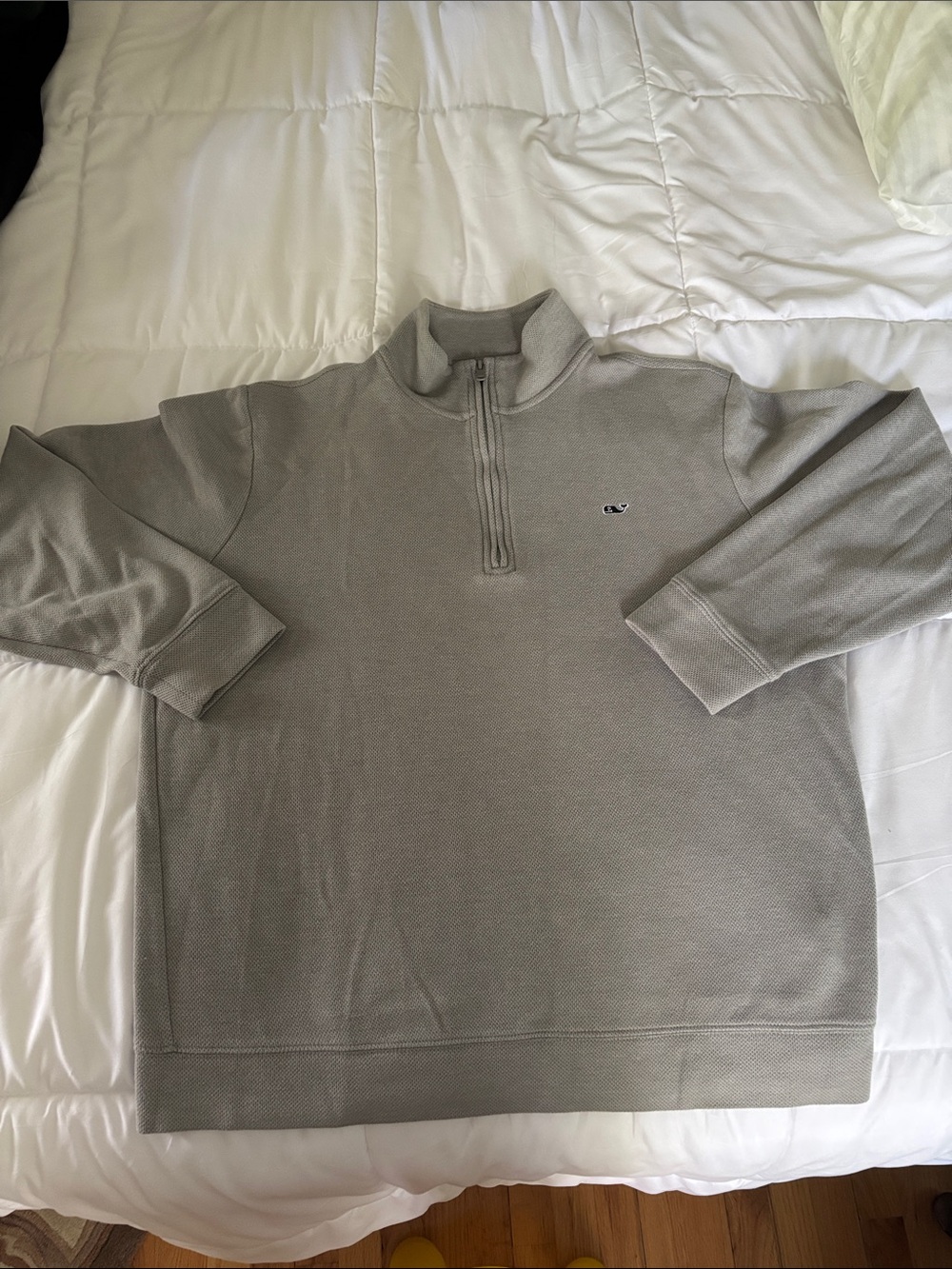 Vineyard Vines Light Gray Quarter-Zip Men's Sweater